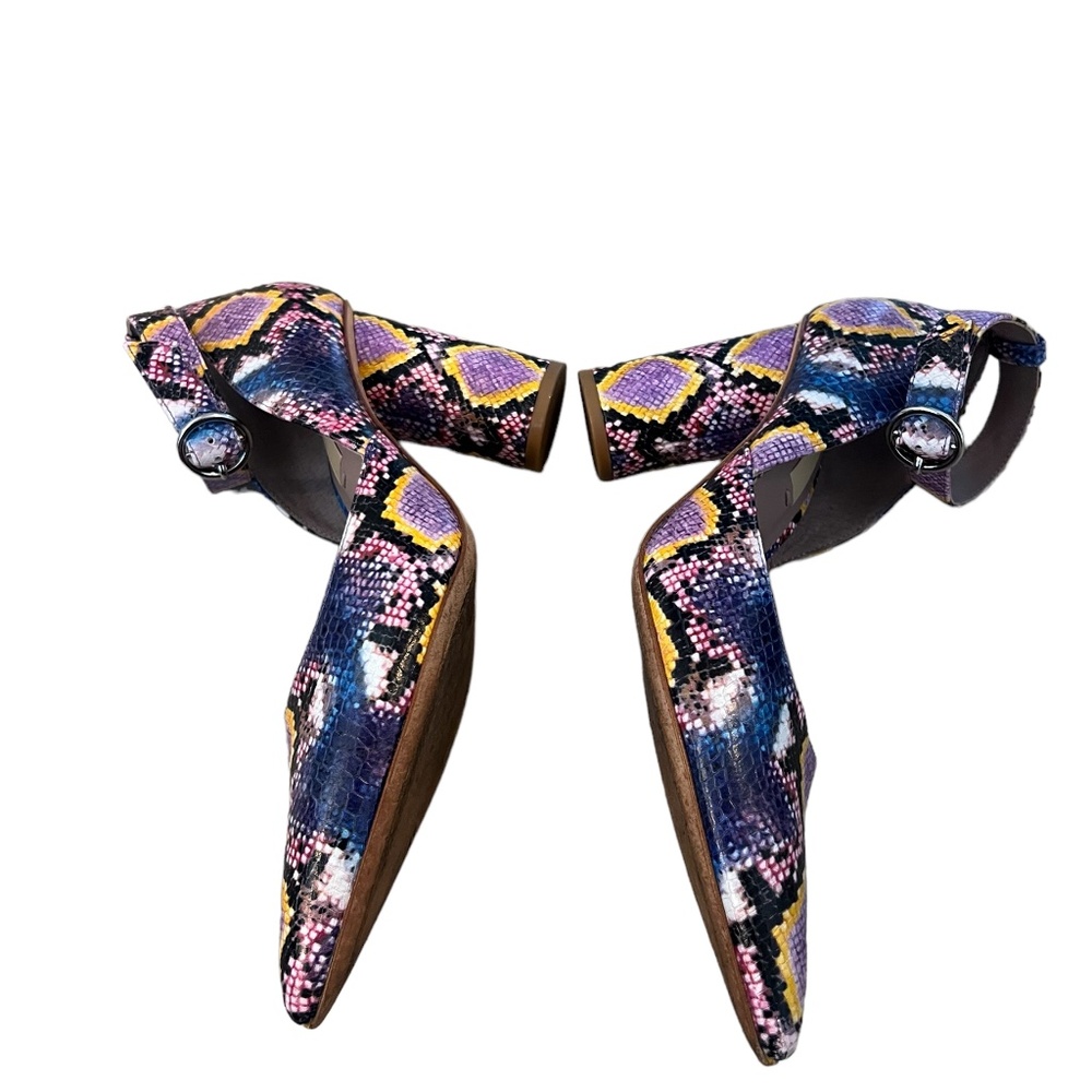 Deltan Jami Multi-Color Snake Print Ankle Strap B… - image 3